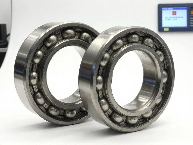 Counterfeit vs. genuine CNC-machined bearing cross-sections Counterfeit vs. genuine CNC-machined bearing cross-sections