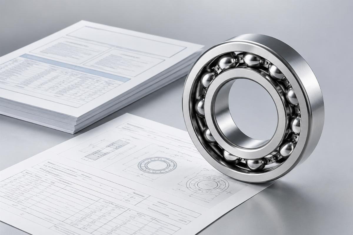 Example of EN 10204 3.1 material certification and dimensional inspection report Bearing Traceability Documentation Package