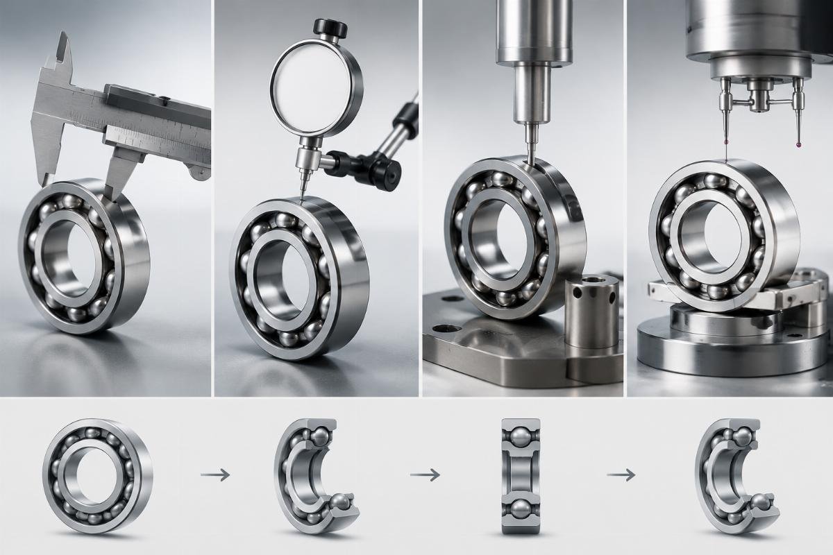 Four-step verification process for ISO 492 and DIN 625 bearing compliance